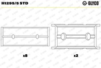 Glyco Kurbelwellenlager H1295/5 Std FüR Chevrolet Opel Suzuki