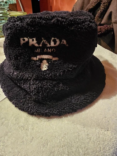 Prada womens terrycloth Bucket Hat with embroidered monogram  display picture 2