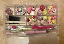 DIY Focal Bead Pen Kit Flamingo Teacher Summer Vibes in Storage Case  Refills