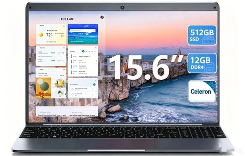2026 New 15.6" Windows 11 Laptop, Intel Celeron 12GB RAM 512GB SSD, Business