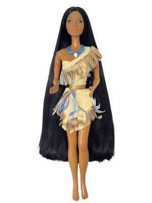 REROOTED BEAD SO PRETTY 18  POCAHONTAS DOLL- EXTRA LONG PREMIUM SARAN HAIR! OOAK
