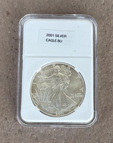 2001 $1 American Silver Eagle Dollar BU 1 oz .999 Fine Silver