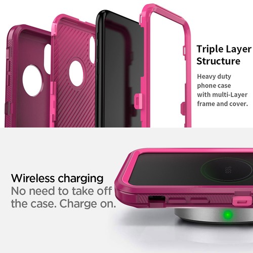 For Apple iPhone XR Case Heavy Duty Hybrid Rugged 3in1 Layers Hard Phone Cover - Picture 57 of 74