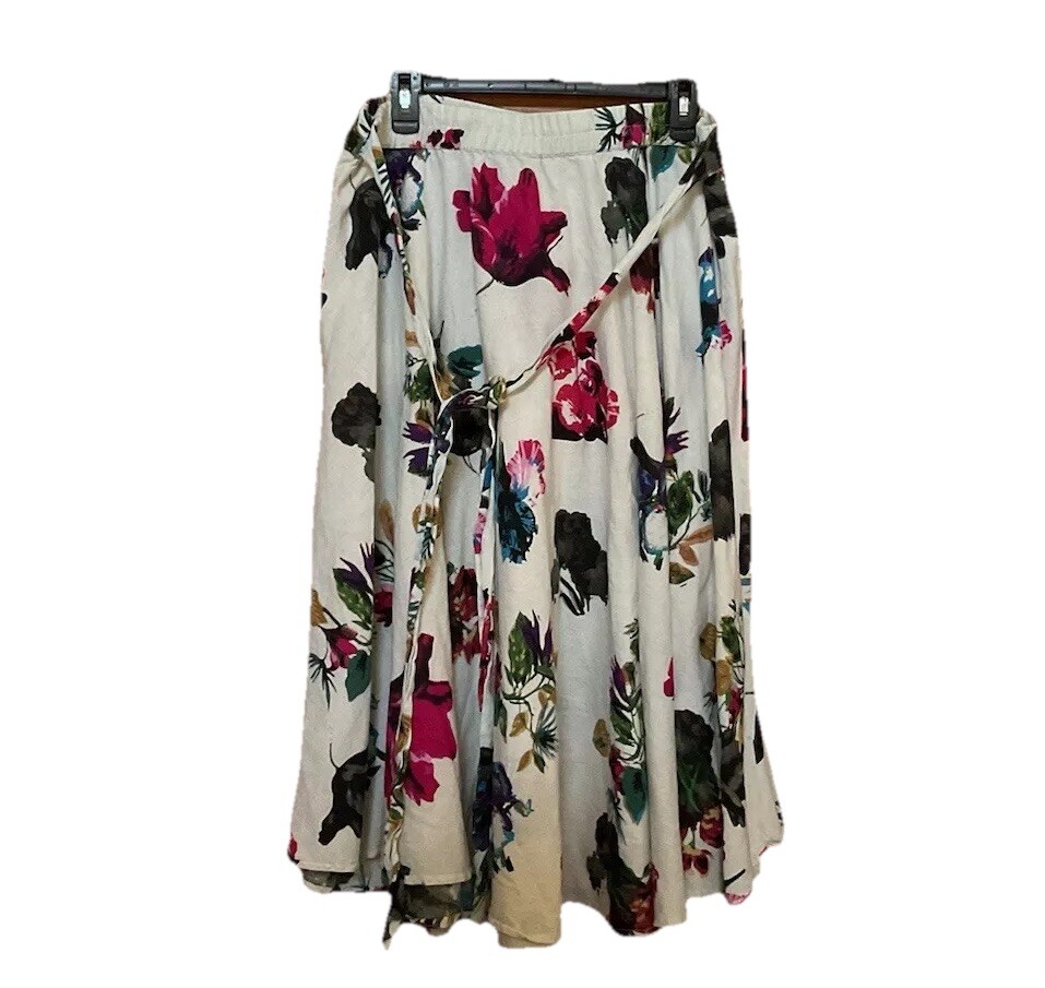 Roz & Ali Womens 6 Midi A Line Skirt Blue