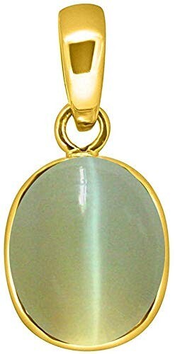 8.25 Ratti 7.47 Carat A+ Quality Cat's Eye Lehsunia Gemstone Pendant for Women's - Picture 1 of 6