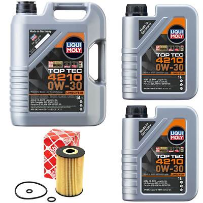 Motoröl Set 4210 0W-30 LIQUI MOLY 7 Liter + Ölfilter für VW Crafter 30-35 30-50