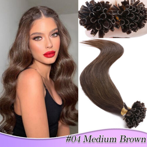 Nail U Tip Keratin Fusion Pre Bonded 100% Remy Human Hair Extensions 200S THICK - Picture 22 of 32