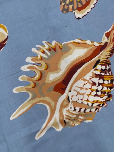 Pierre Frey Paris Stunning Sea Shell Print on Cornflower blue backround 70x110 - Picture 9 of 19