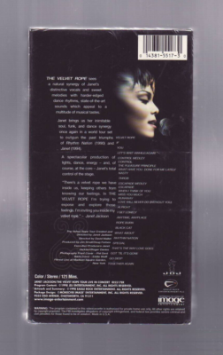 VHS) JANET JACKSON - The Velvet Rope Tour Live In Concert / SEALED