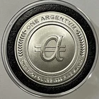 Impossible To Find! Vintage One Argentvm Coin 1 Troy Oz .999 Fine Silver Round