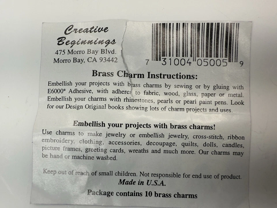Dijes de latón Creative Beginnings (10) surtido arco bailarina cruz hada rosa  Foto 3 de 4