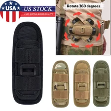 Tactical Flashlight Pouch Holster Rotatable Belt Clip Tactical Torch Carry Case