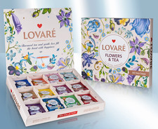 LOVARÉ Flowers Collection – 60 Teebeutel – Geschenkbox –  12 verschiedene Sorte