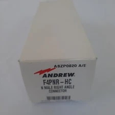 ANDREW P/N: F4PNR-HC; N MALE RIGHT ANGLE CONNECTOR FOR 1/2" FSJ4-50B COAX CABLE