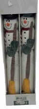 10" SNOWMAN CHRISTMAS Figural CANDLES VINTAGE NEW NOS IN BOX Midwest Pair USA