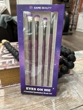 Eyes On Me Eyeshadow Brushes Set Of 4 Essential By Game Beauty Wooden Handles