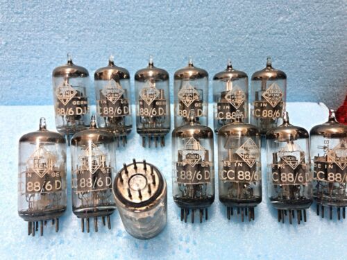Telefunken ECC88 6DJ8 6922 NOS Tested Matched Pair Diamond Logo - Picture 6 of 6