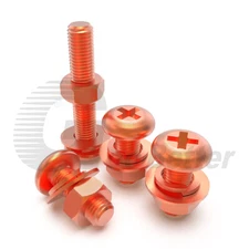 M3 M4 M5 M6 Copper Phillips Pan Head Machine Screw+Nut+Flat/Spring Washer Kit