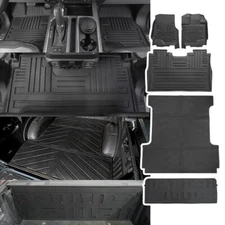 For 2015-2025 Ford F150 TPE Floor Mats Truck Mat Bed Liner Cargo Mat All Weather