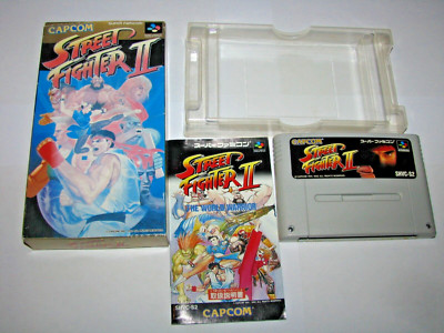 Street Fighter II Super Famicom SFC Japan import Boxed + Manual US Seller