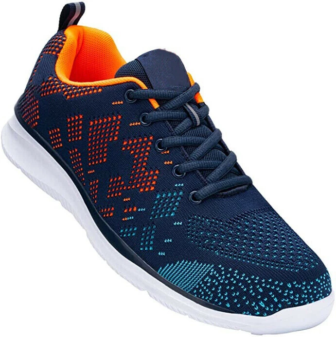 MARKSMAN MENS SAFETY SHOES TRAINERS LIGHTWEIGHT STEEL TOE CAP WORK HIKER BOOTS NAVY NEW