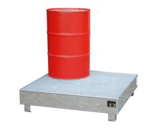 Steel drip tray 1200x1200x290 mm 216 litres hot dip galvanised