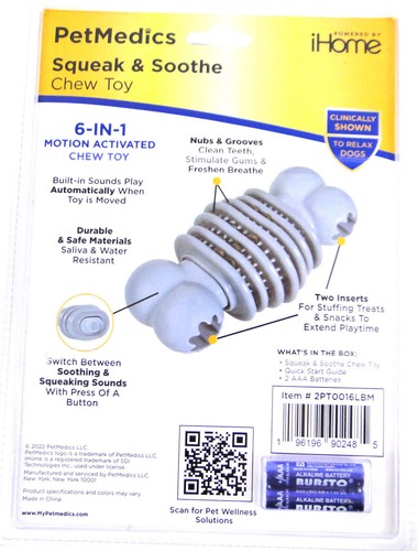 PetMedics 6 in 1 Durable Dog Chew Toy Average Chewers Fun Motion Activated Sound - Picture 2 of 2