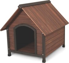 NEW DOCKOCIL 25038 RUFF-HAUZ 50-90 LB DOG DOG HOUSE WOODEN PEAK ROOF 3718517