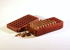 50 Rd 22 LR Walnut Ammo Box .22 Long Rifle remington marlin colt ruger s&w CZ 