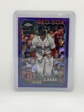 2024 Topps Chrome Logofractor #38 Triston Casas /250 Purple Refractor Card