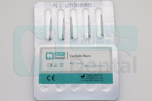 Dental Tungsten Carbide Burs Round Ball FG 1 for High Speed Handpiece 10Pcs - Picture 4 of 4