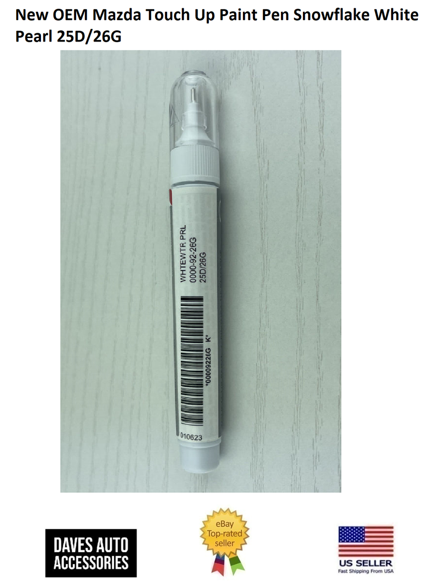 New OEM Mazda Touch Up Paint Pen Snowflake White Pearl 25D/26G | eBay
