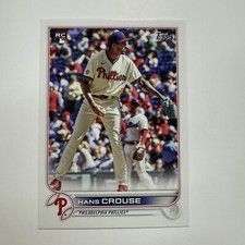 2022 Topps Series 2 Hans Crouse #642 Rookie Card RC Philadelphia Phillies NM. rookie card picture