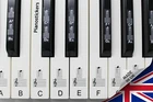 Keyboard or Piano Stickers up to 88 KEY SET for the black and white keys