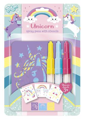 Totum Unicorn Sprühstifte-Set: Gestalte wunderschöne Einhornmotive mit bunten Sp
