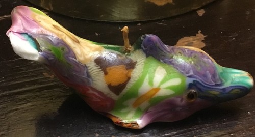 Unikat Handarbeit Paraffin Wachskerze Delfin Figur Statue Meer Unterwasser Leben - Bild 2 von 5