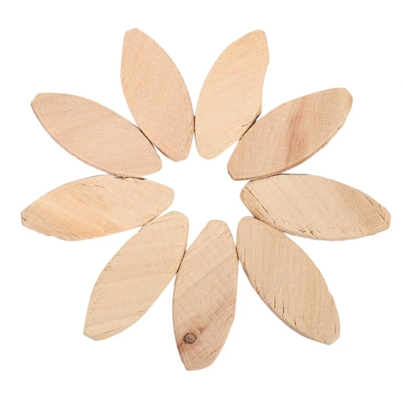 100Pcs No.20 Assorted Wood Biscuits for Tenon Machine Woodworking Biscuit Join