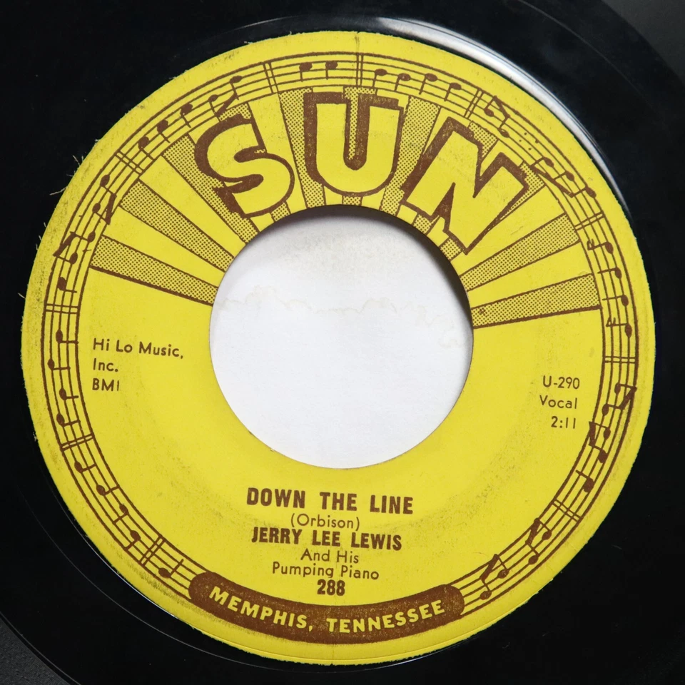 JERRY LEE LEWIS - BREATHLESS / DOWN THE LINE - ROCKABILLY 45 Foto 2 de 2