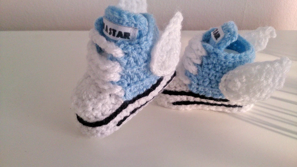 BOTAS BOTAS DE CROCHÊ PARA BEBÊS PRIMEIROS SAPATOS DE TRICÔ roupas - Imagem 2 de 4