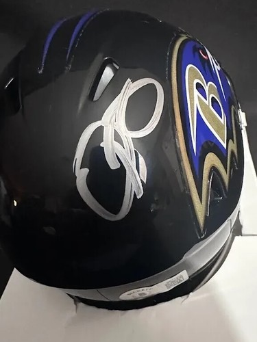 Odell Beckham Jr. Mini casco firmato Baltimora Ravens Speed (Beckett) - Foto 2 di 5