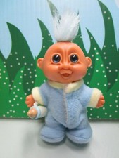 BABY BOY IN PJ's WITH BOTTLE - 3" Russ Troll - NEW