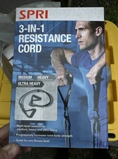 SPRI 3-IN-1 Resistance Tubes Medium Heavy Ultra Heavy Workout Sport Bands gym