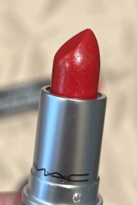 MAC Lustre Lipstick Red Cockney 502 Full Size New in Box