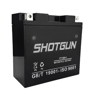 YT14B-BS High Performance - Maintenance Free - Sealed AGM Motorcycle Battery