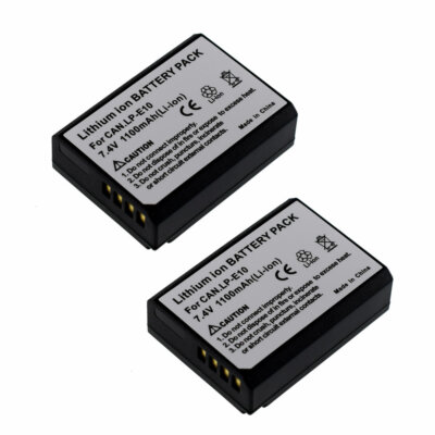 Canon LP-E10 Replacement 2 Pack EOS 1100D 1200D 1300D DSLR Vivitar LP-E10 Ultra High Capacity 1100mAh Li-ion Battery for CANON REBEL T6 T5 T3 Canon LP-E10 Replacement 2 Pack EOS 1100D 1200D 1300D DSLR Vivitar LP-E10 Ultra High Capacity 1100mAh Li-ion Battery for CANON REBEL T6 T5 T3