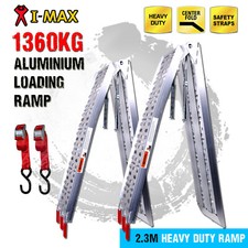 1360KG Aluminium Folding Loading Ramps ATV Motobike Motorcycle Mower Trailer UTV
