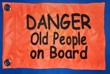 Custom Danger Old People Safety Flag UTV ATV SxS JEEP Recumbent Trike
