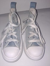 Converse Chuck Taylor All Star Girls Size 11 Embroidered Floral Shoes Blue