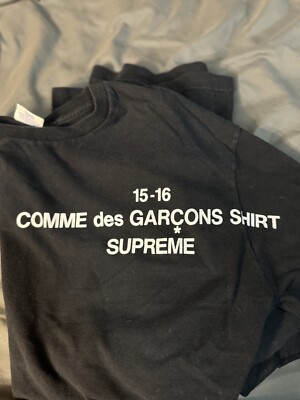 Supreme x Comme Des Garcons CDG FW15 Long Sleeve Black T-Shirt