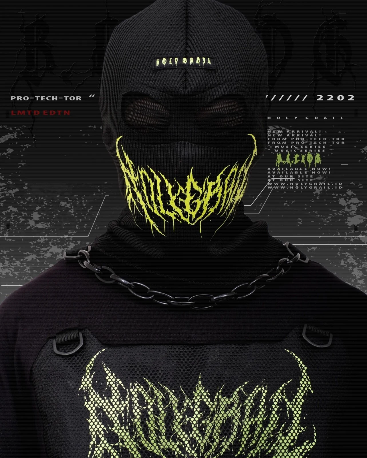 Full Face Mask Black Green Neon Balaclava Windproof Mask - HG B.L.C.X.06/NG
Opens in a new window or